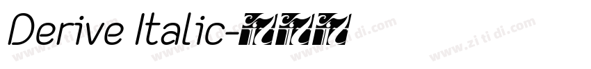 Derive Italic字体转换
